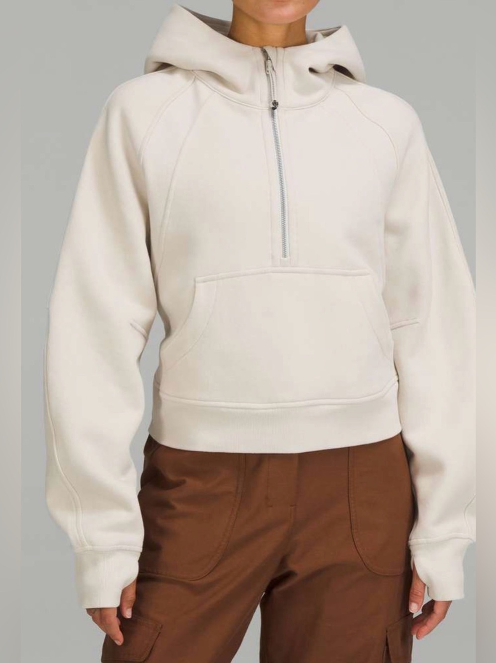 Lululemon Scuba Oversized Half-Zip Hoodie
Natural Ivory Cream SZ. M/L EUC